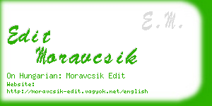 edit moravcsik business card
